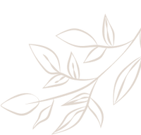 Decorative design element of leaves on a branch